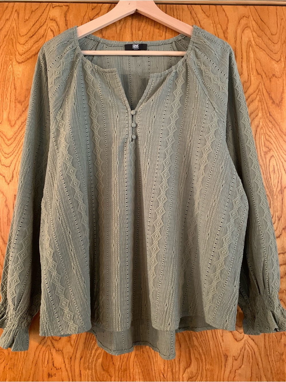 Frye Sage Eyelet Boho Peasant Blouse